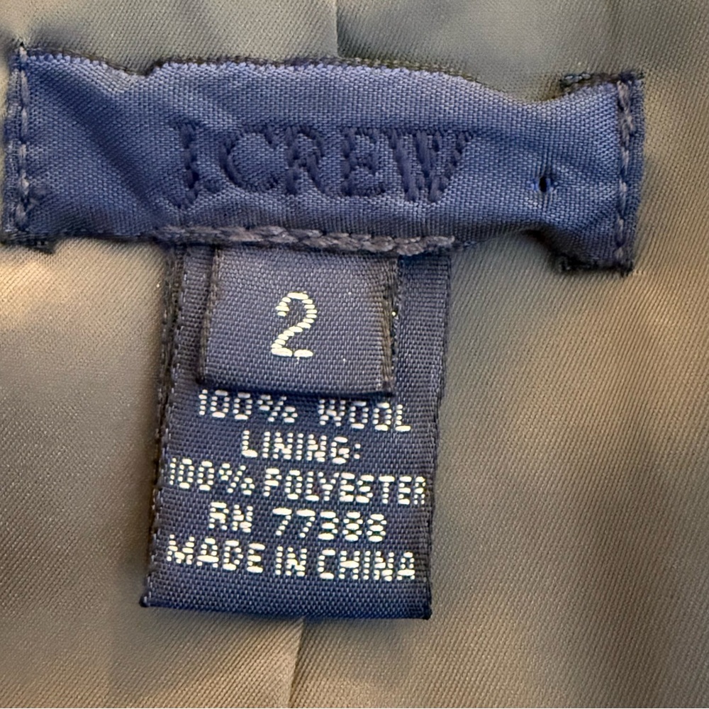 J.Crew Gray Wool Blend Cropped Jacket Size 2 Career Chic - Picture 7 of 11